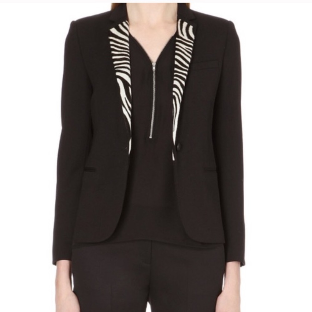 NWT The Kooples black zebra blazer, size 40